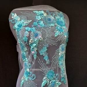 Turquoise Blossom Panel Design