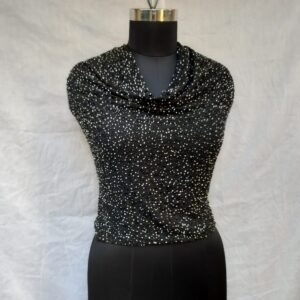 Midnight Stardust Embellished Fabric