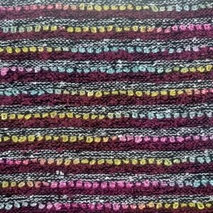 Textured Maroon & Neon Accent Weave Fabric