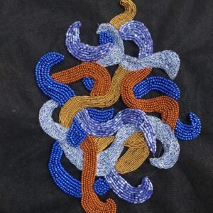 Abstract Interlocking Wave Beaded